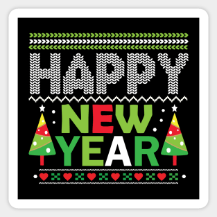 Happy New Year  Ugly Christmas Sweater Sticker